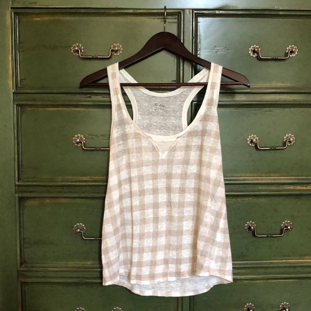 MADEWELL LINEN RACERBACK TANK